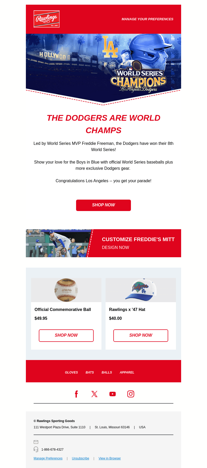 Get Your WORLD CHAMPS Dodgers Gear