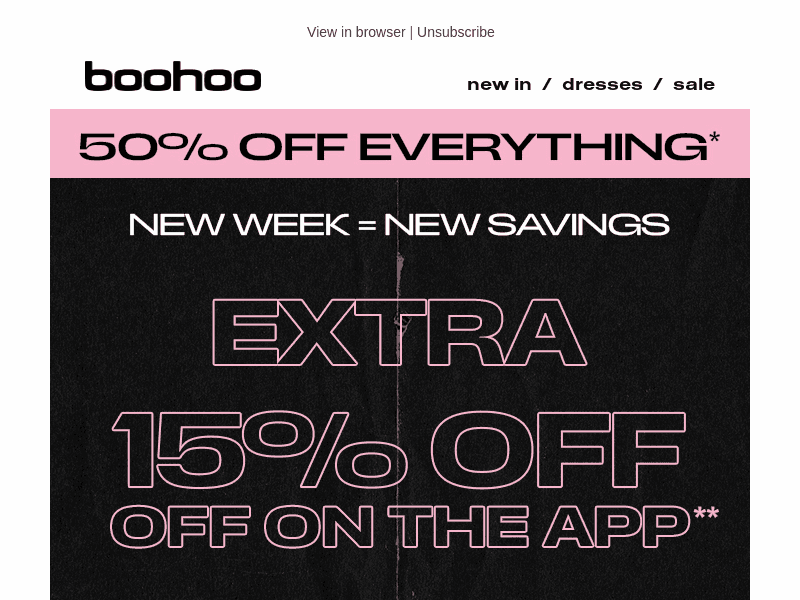 50% Off Everything + An Extra 15% 📲📲