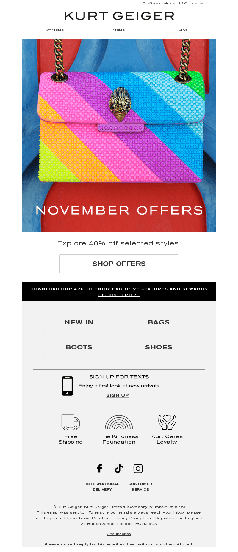 November Offers | 40% Off Selected Styles