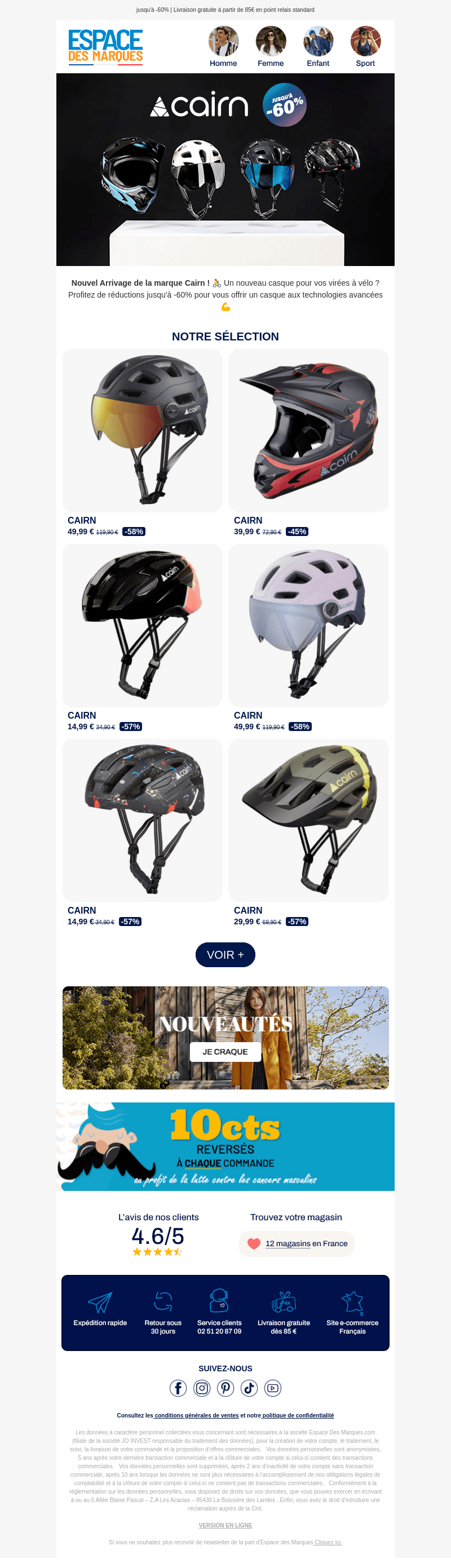 Arrivage exceptionnel de casques de vélo ! 🚴