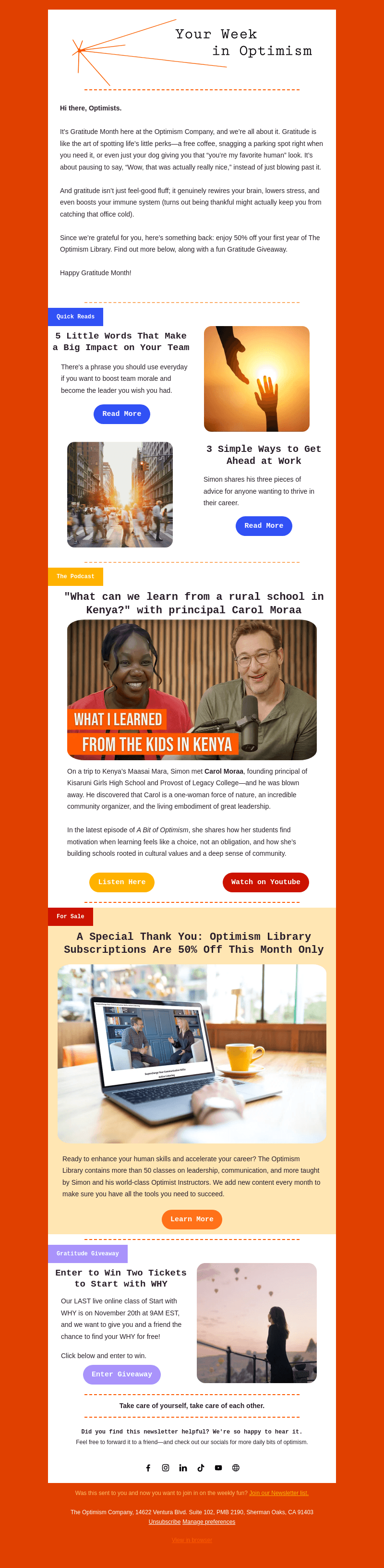 The Optimism Company from Simon Sinek email from Thu, Nov 7, 2024