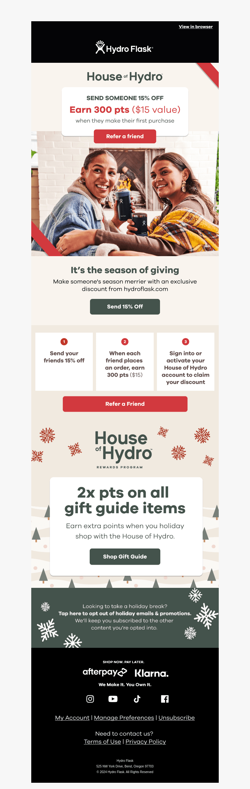 Hydroflask email from Thu, Nov 7, 2024