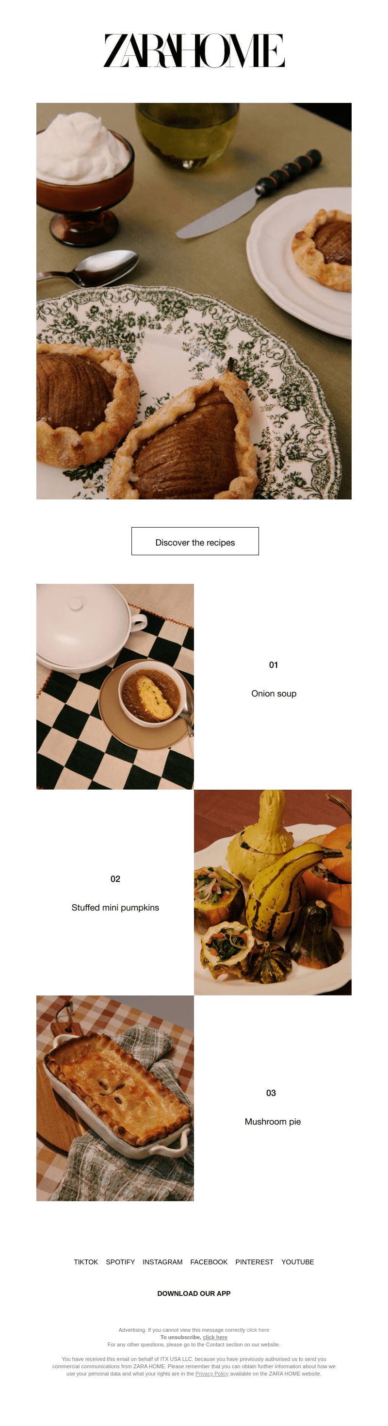 Zara Home email from Fri, Nov 8, 2024