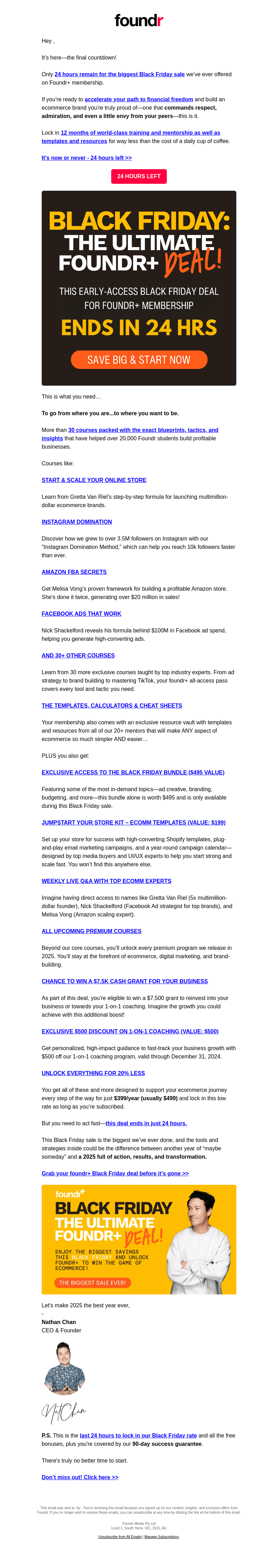 Foundr email from Sun, Nov 10, 2024
