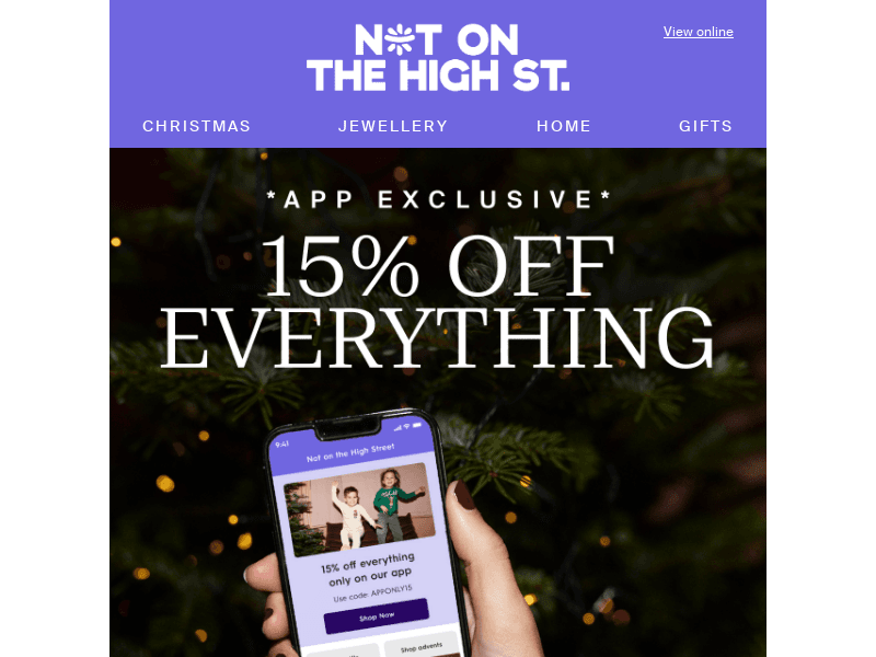 notonthehighstreet email from Sun, Nov 10, 2024