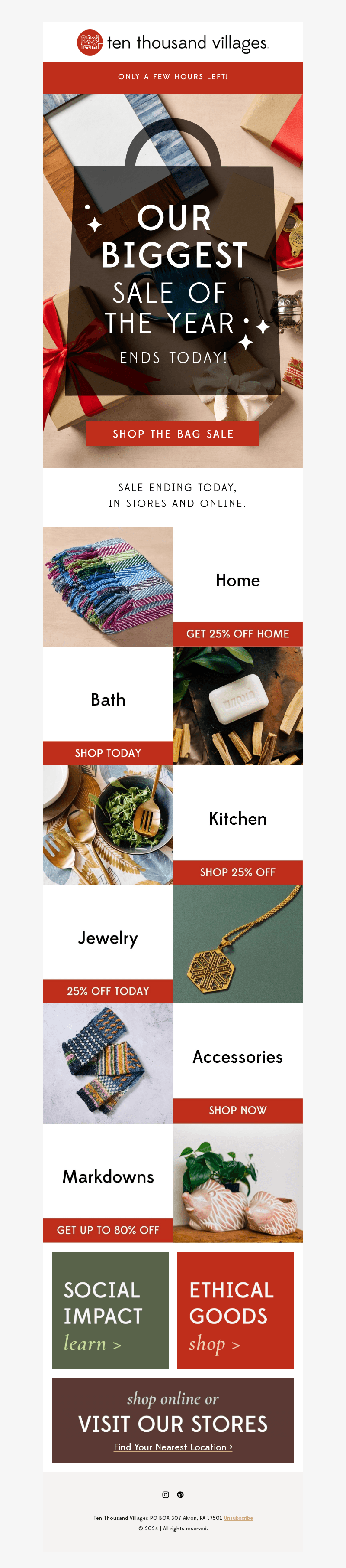 25% Off Everything Ends Today! ⏰