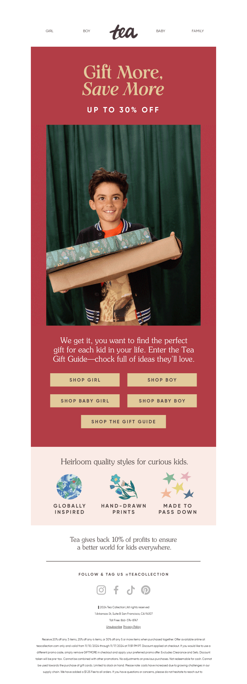 Tea Collection email from Tue, Nov 12, 2024