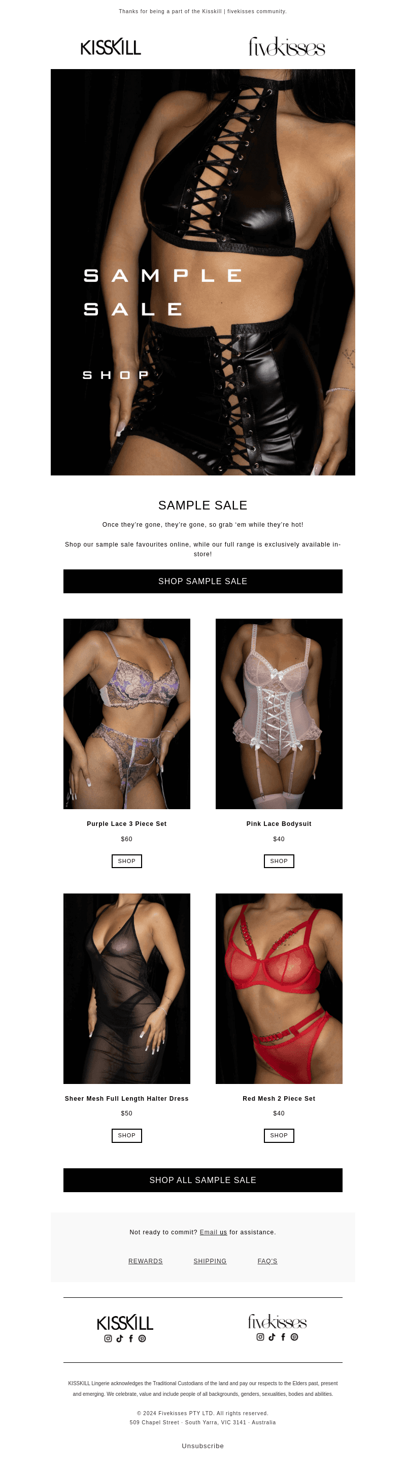 Sample Sale Now On! 🖤