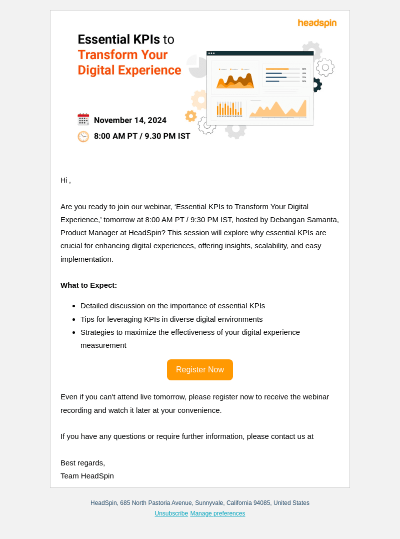 Tomorrow: Essential KPIs to Transform Your Digital Experience Webinar