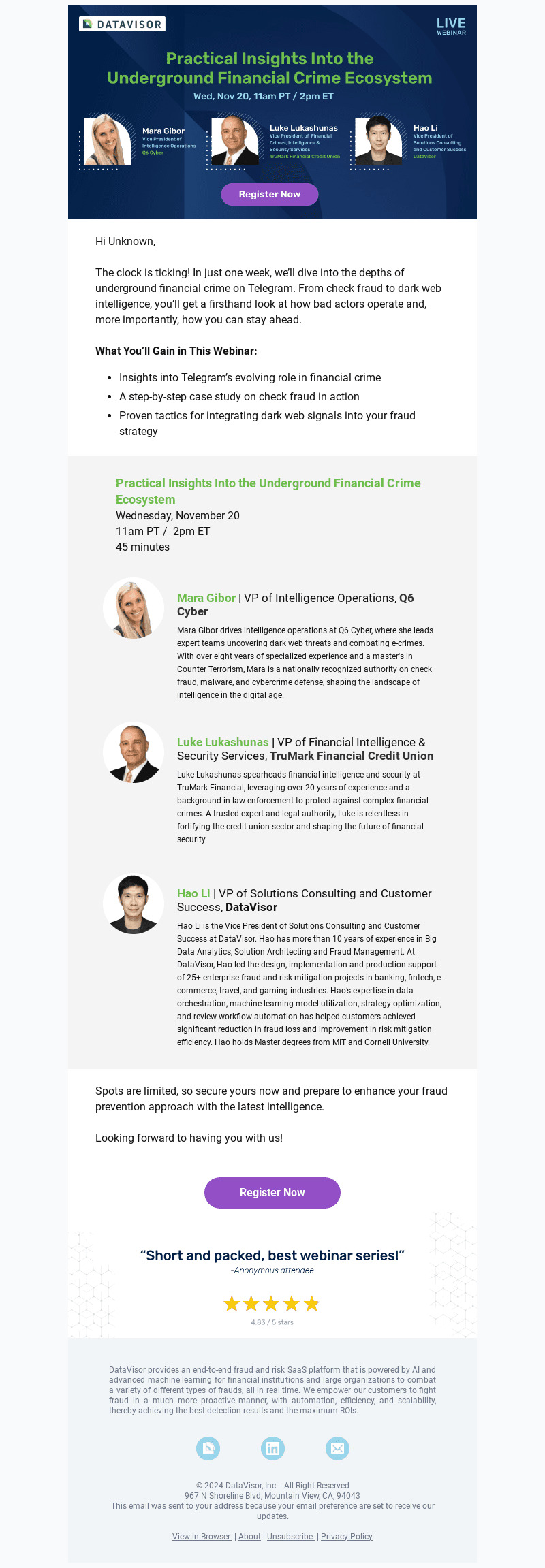 Countdown Begins: 1 Week Until Our Deep Dive into Underground Financial Crime