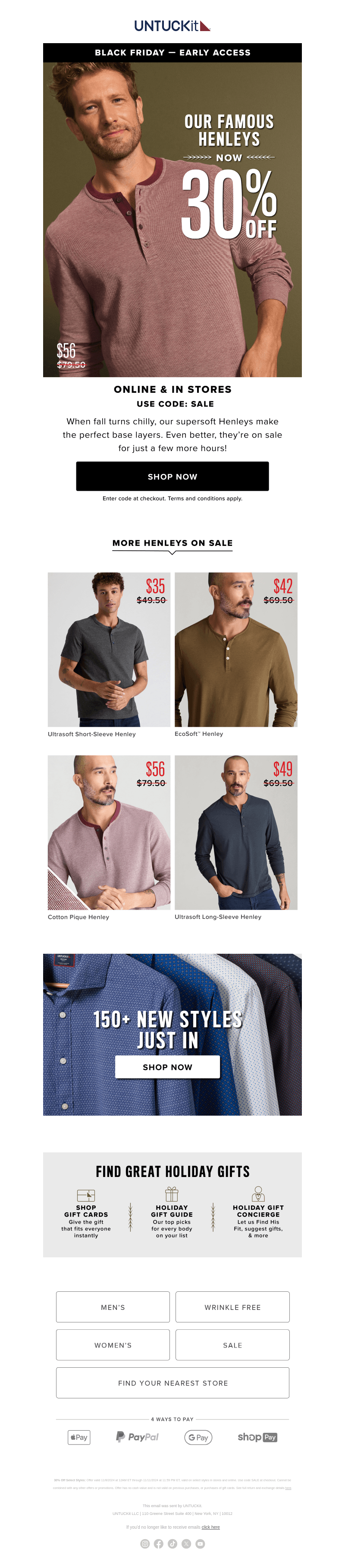 Ends Soon: Henleys On Sale