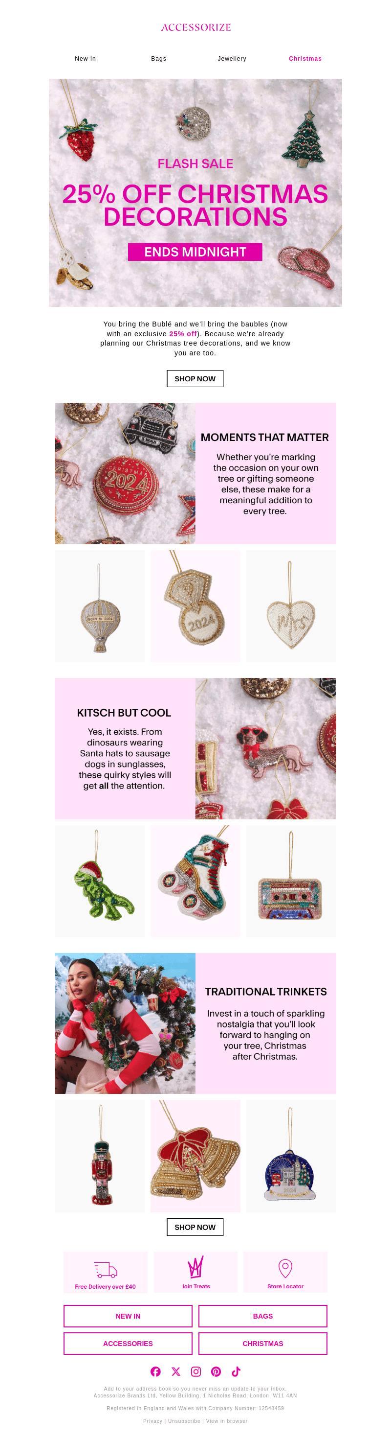 STARTS NOW: 25% off Christmas decorations 🎄✨