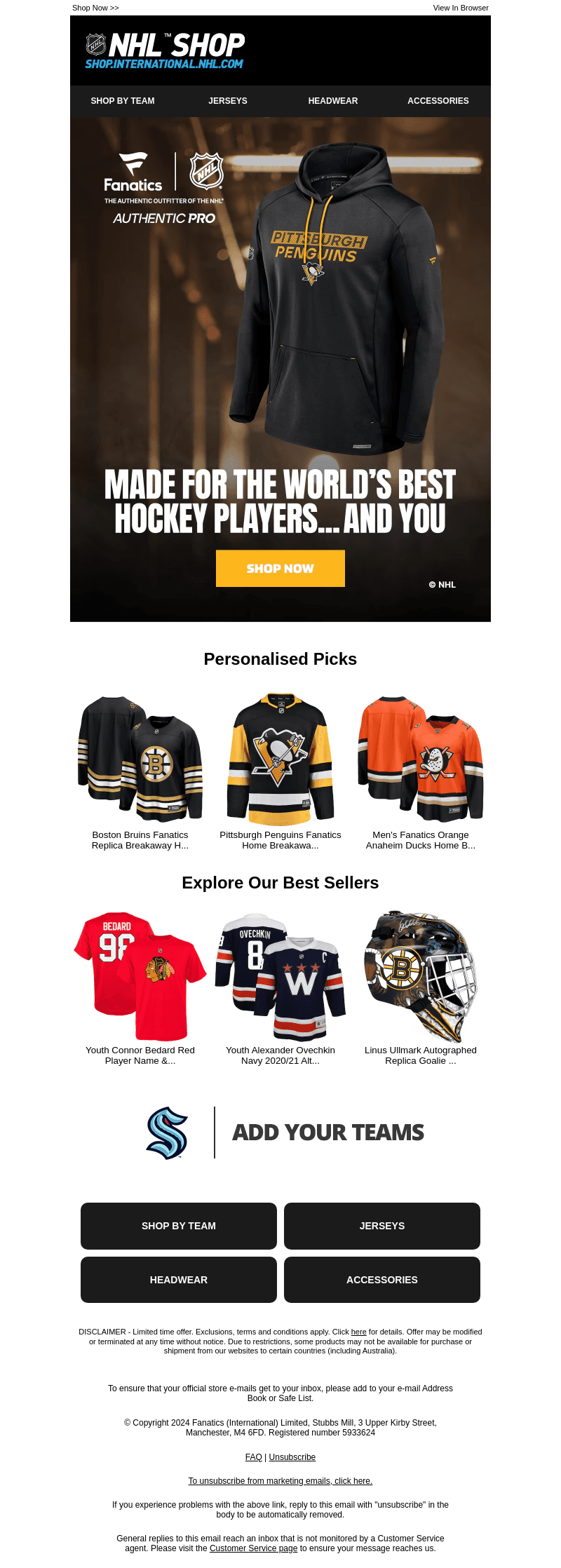 Step Up Your Game in NHL Authentic Pro Styles