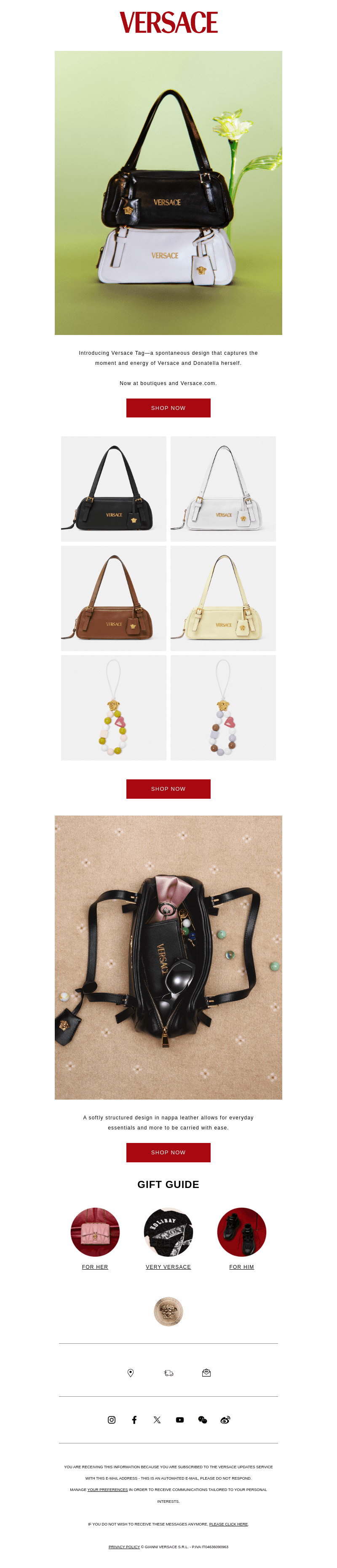 Versace Tag: Carry Your Everyday in Style