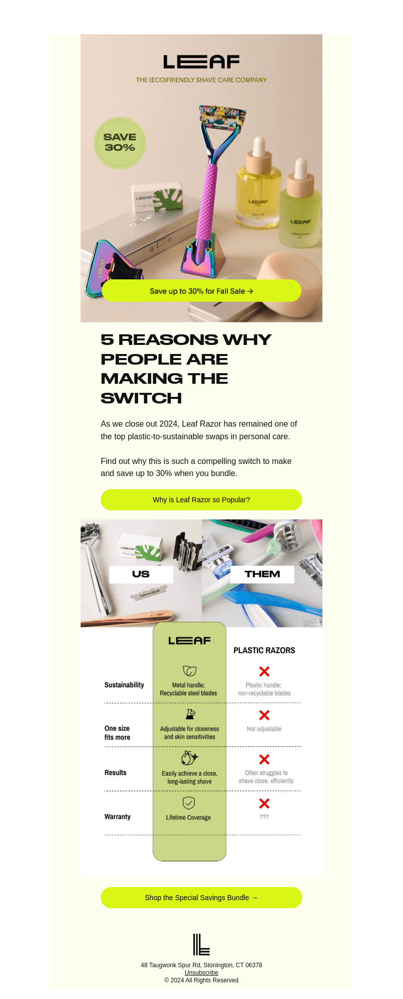 Save up to 30% on Leaf Razor Bundles