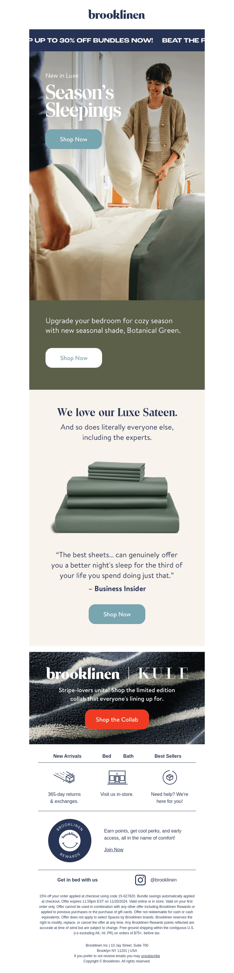 Brooklinen email from Thu, Nov 14, 2024