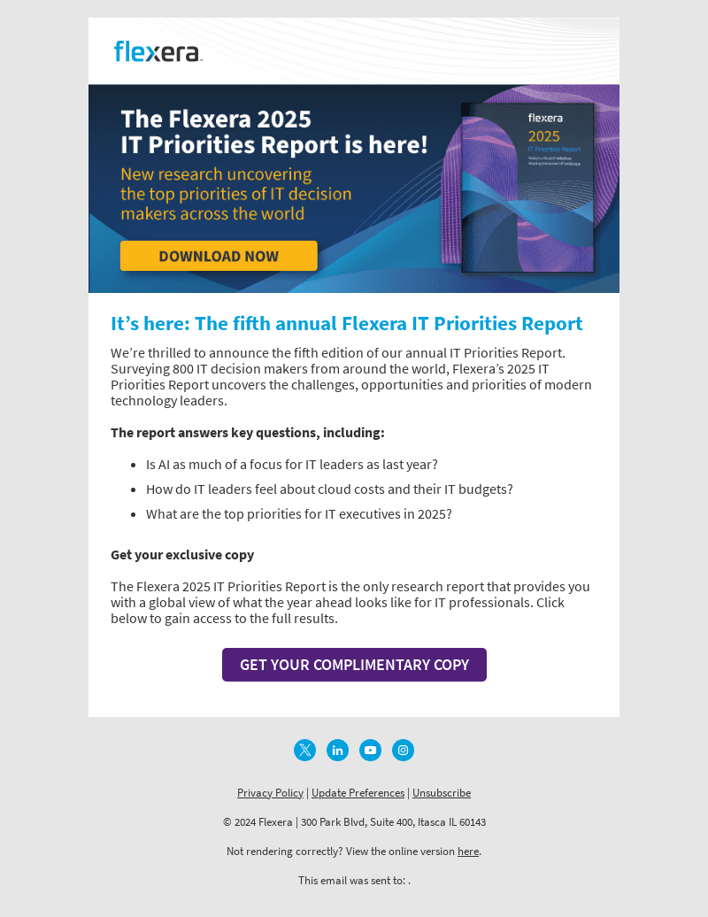 New research: 2025 IT Priorities Report