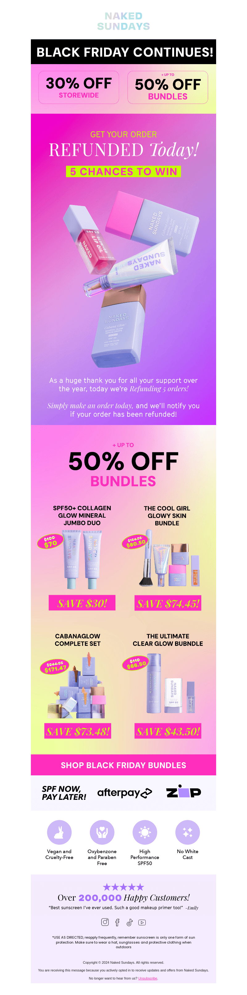 Get your order refunded TODAY💜