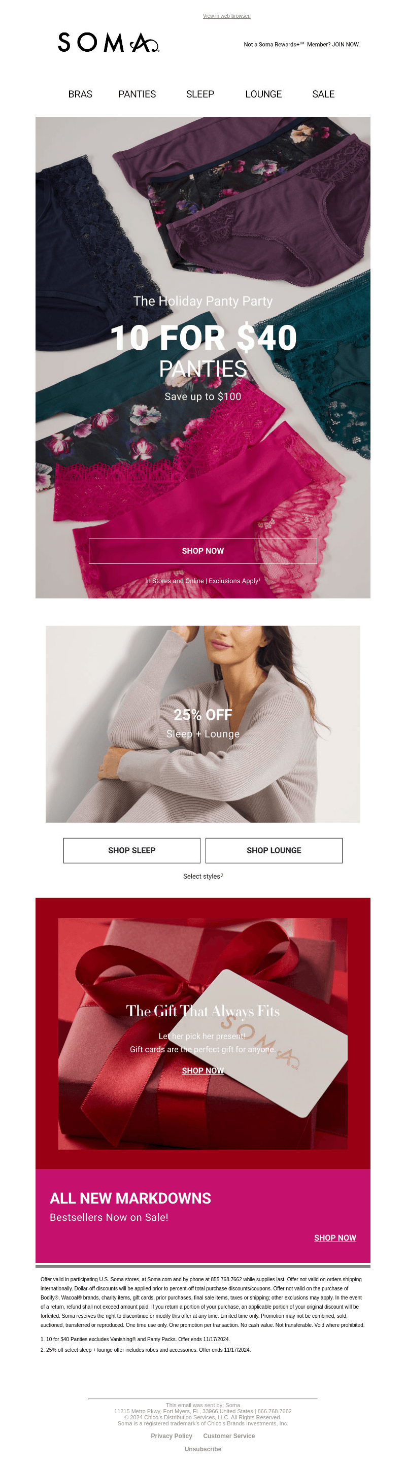 10 Panties for $40!