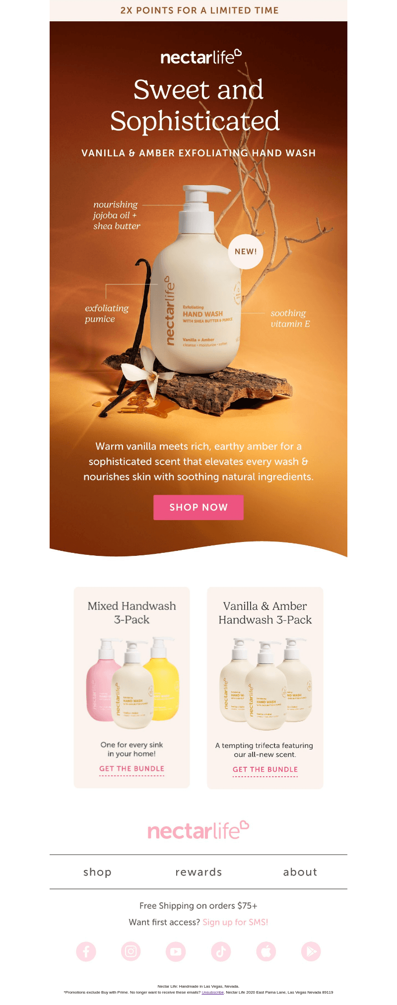 NEW: Vanilla & Amber Hand Wash