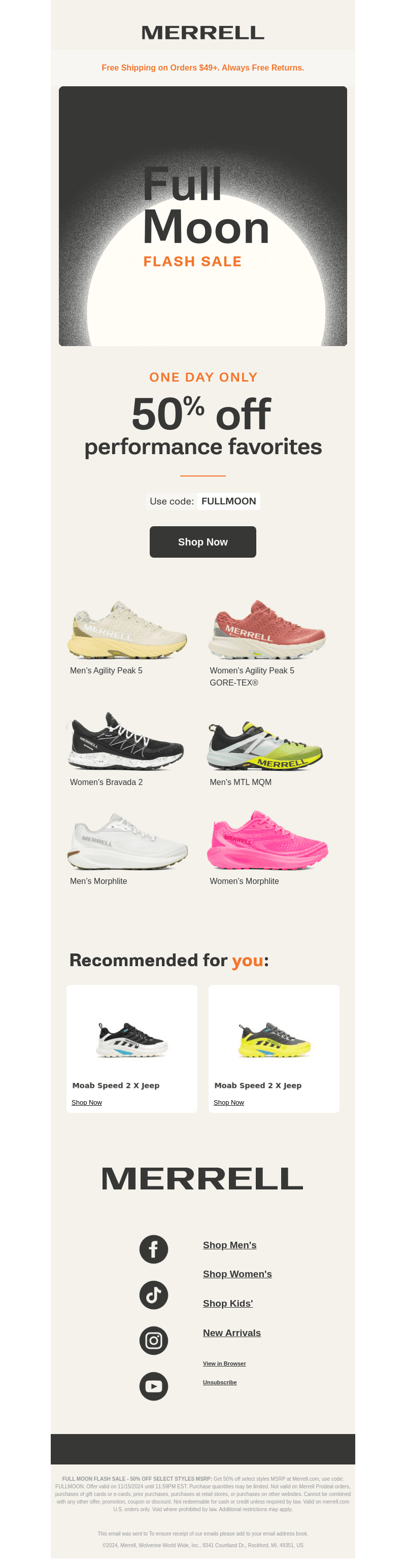 ENDS TONIGHT: 50% off performance favorites
