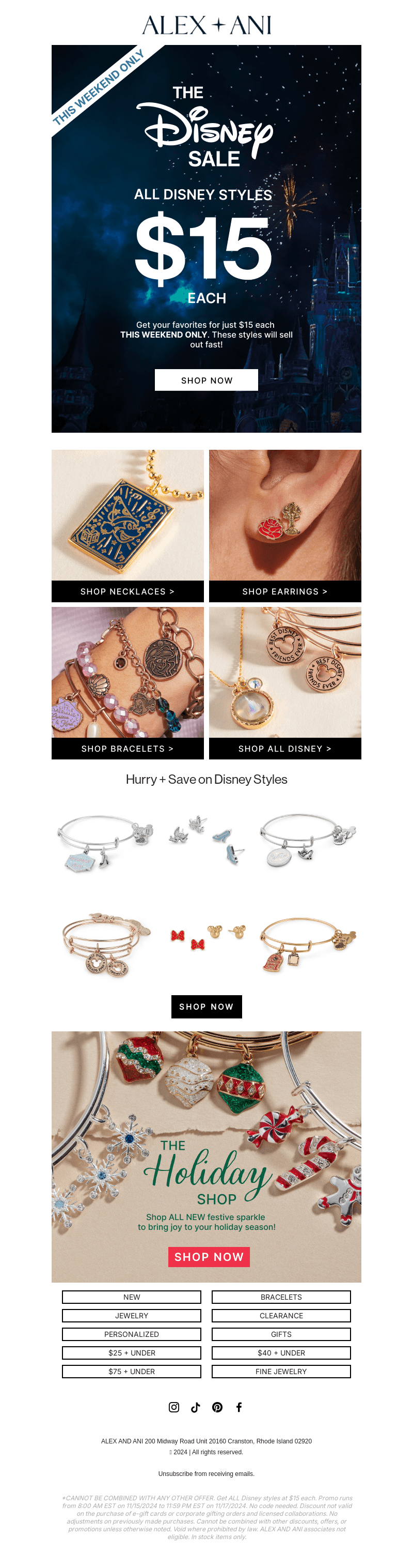 THIS WEEKEND ONLY: All Disney Styles $15✨🏰