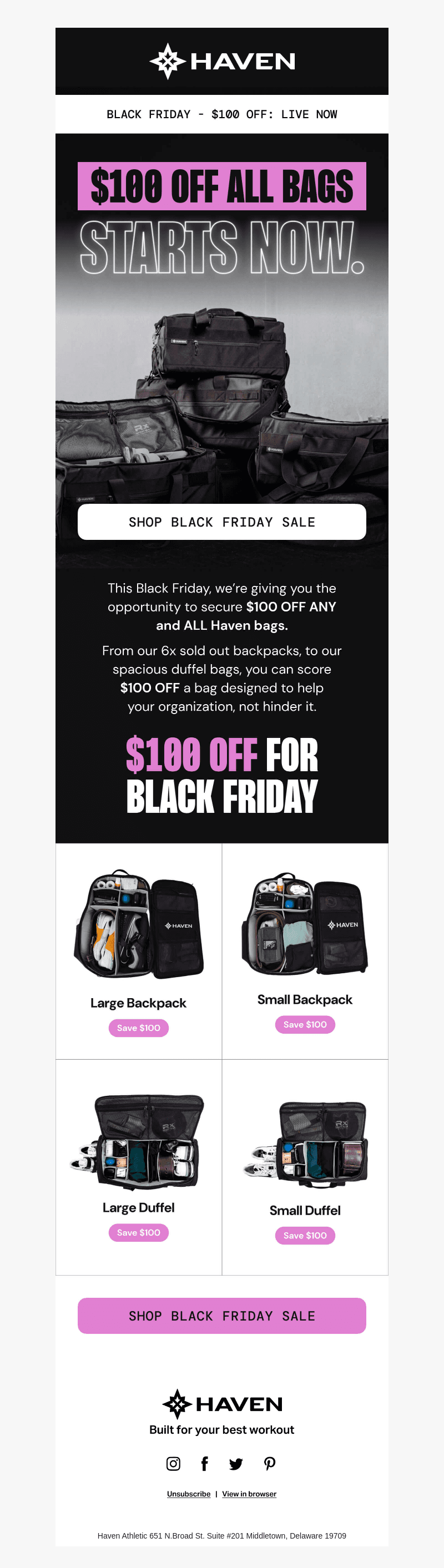 $100 OFF for Black Friday: LIVE NOW