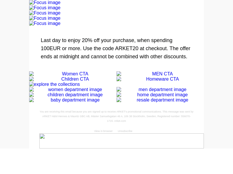 20% off in-store and online
