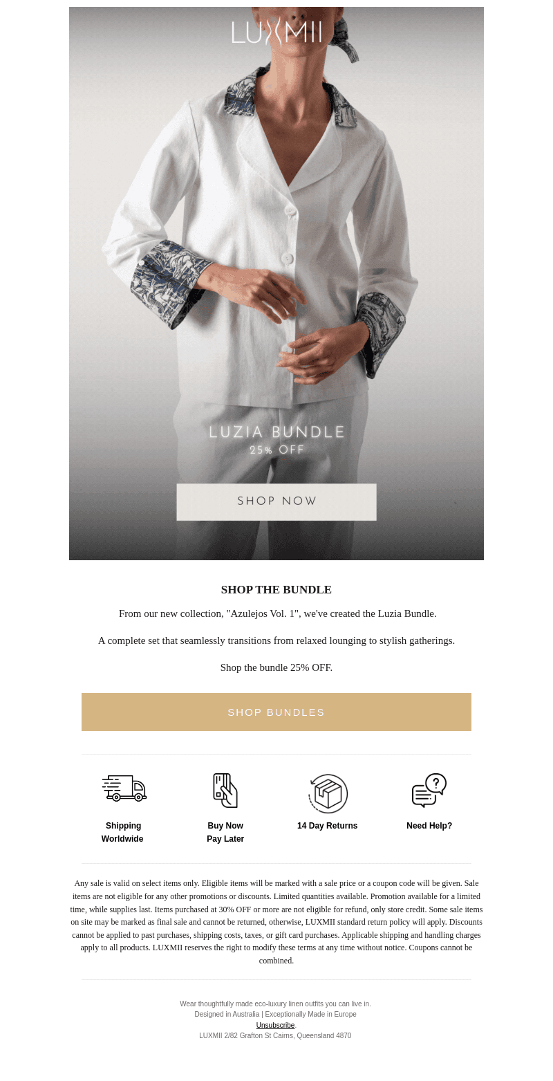 Get this white bundle 25% OFF