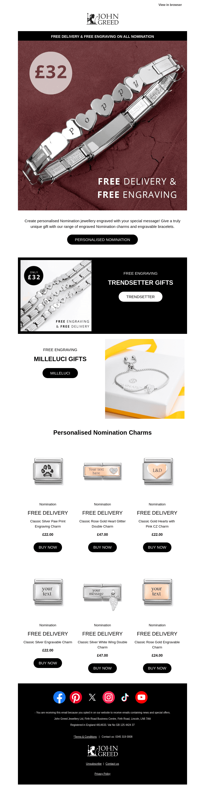 Find your next personalised Nomination piece💫
