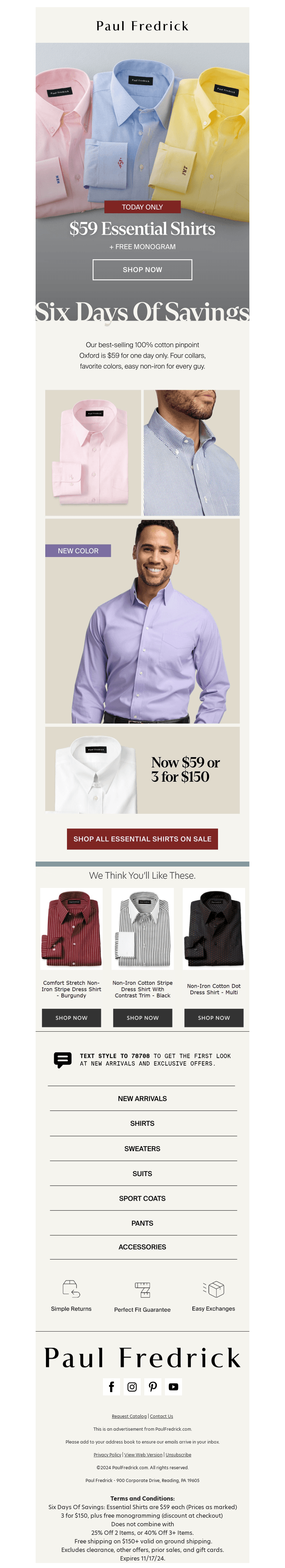 Now $59: the shirt every guy needs.