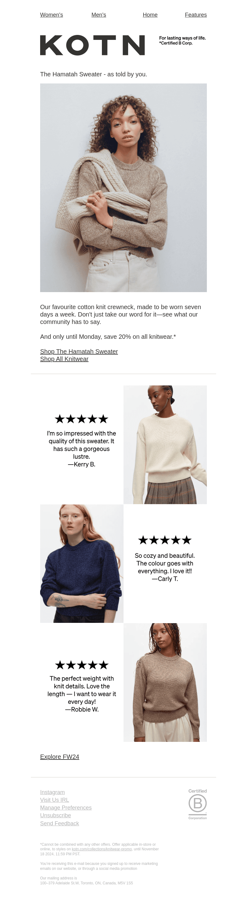 The Hamatah Sweater - 20% Off