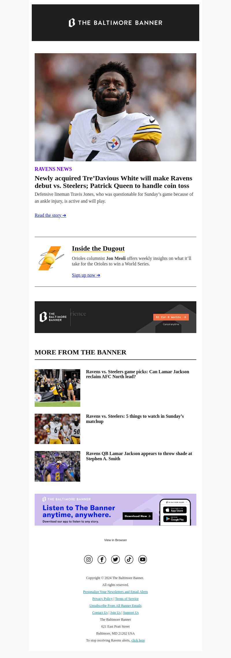 Ravens roster report 🏈