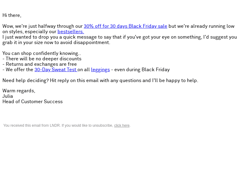Black Friday Stock Alert