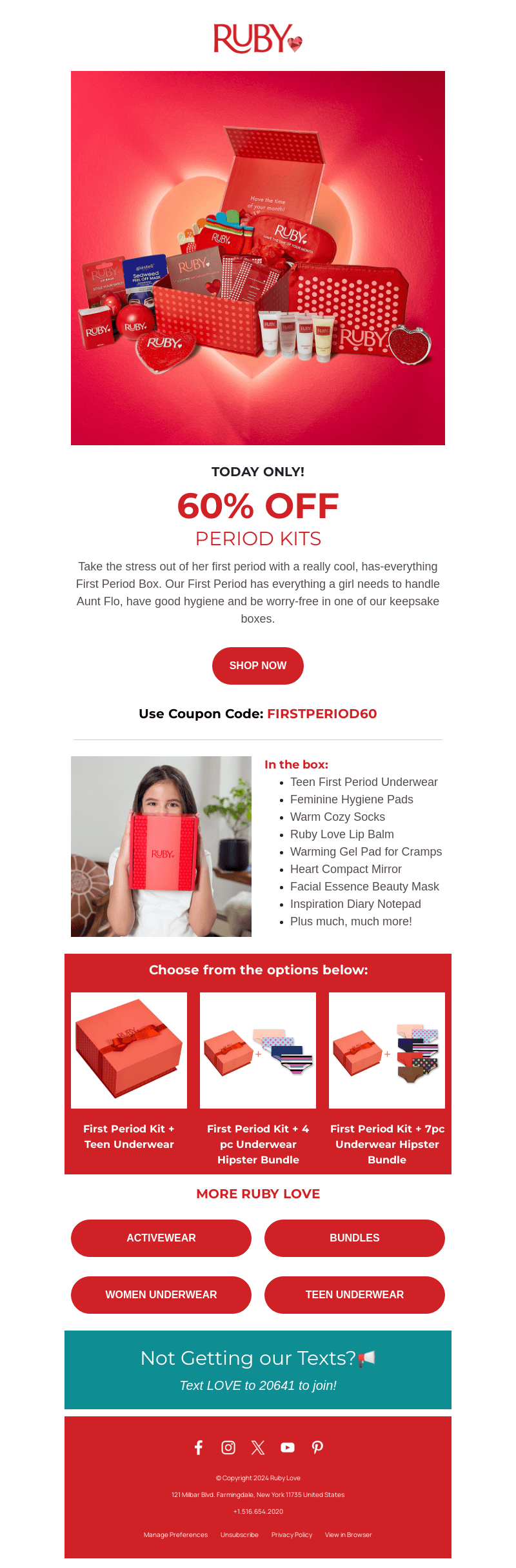❤️60% OFF First Period Kits 📢