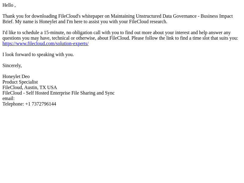FileCloud email from Mon, Nov 18, 2024