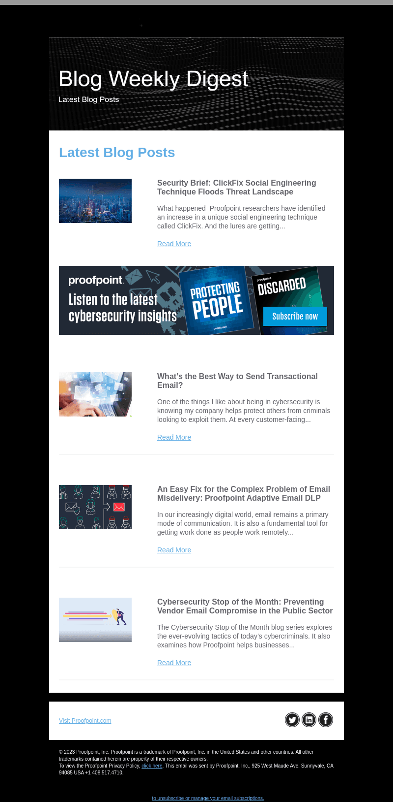 Proofpoint Blog Weekly Digest - Monday Nov 18, 2024