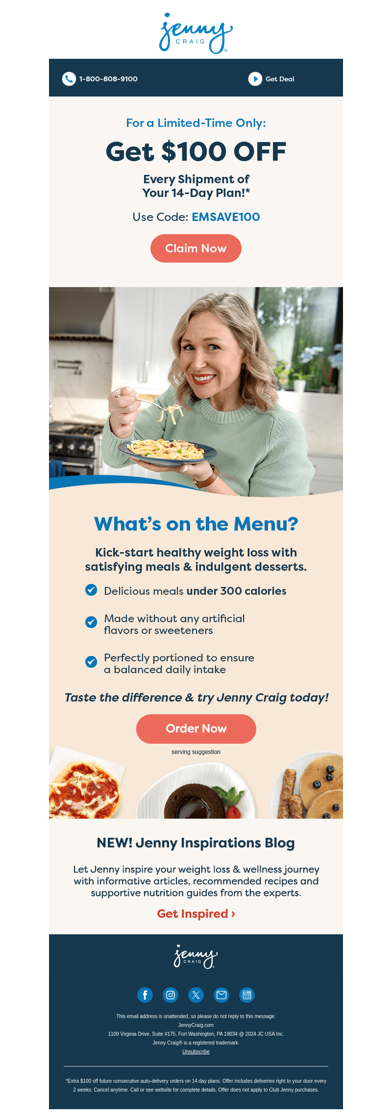 Don’t Wait! Indulge & Slim Down with $100 OFF!
