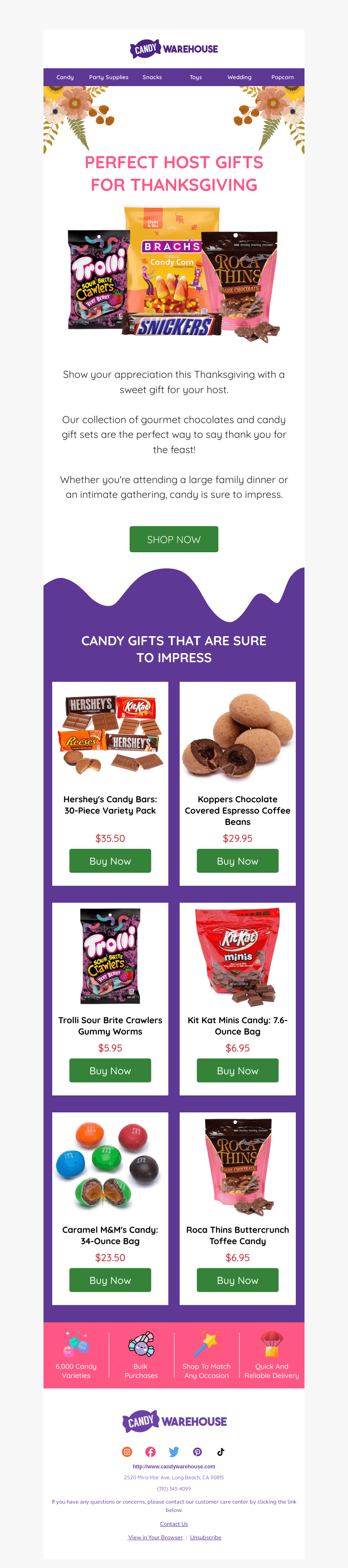 CandyWarehouse email from Tue, Nov 19, 2024