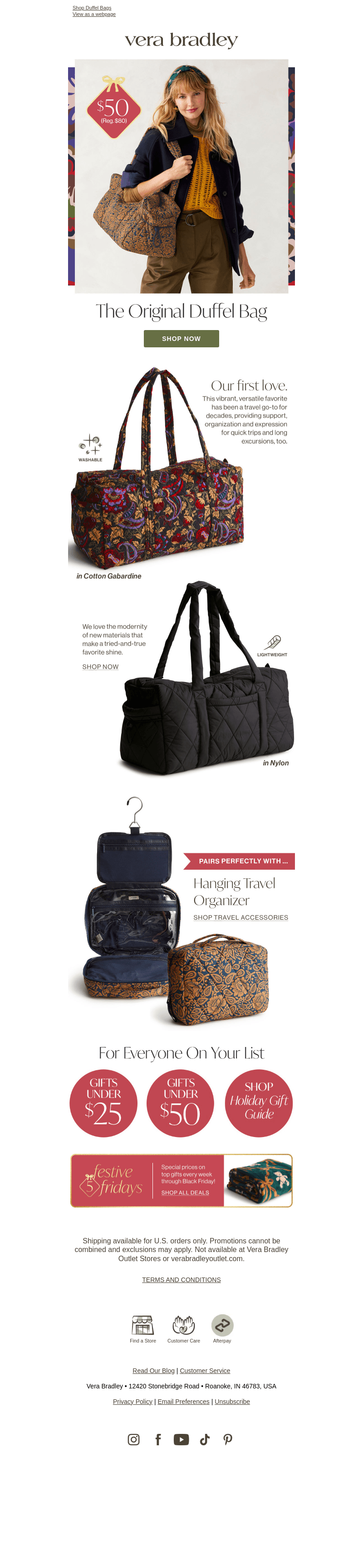 LIMITED TIME: $50 Original Duffel