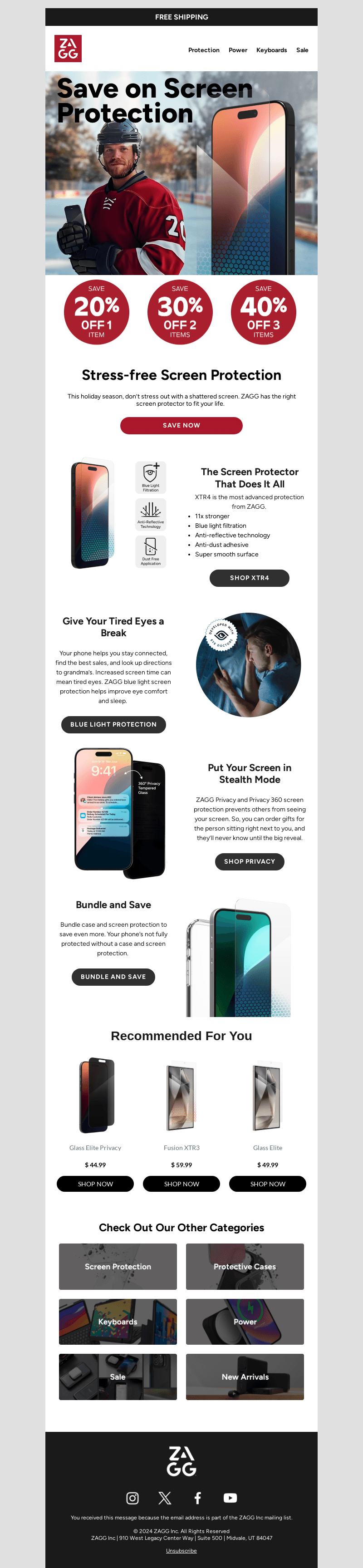 Save on Screen Protection 20% - 40% off