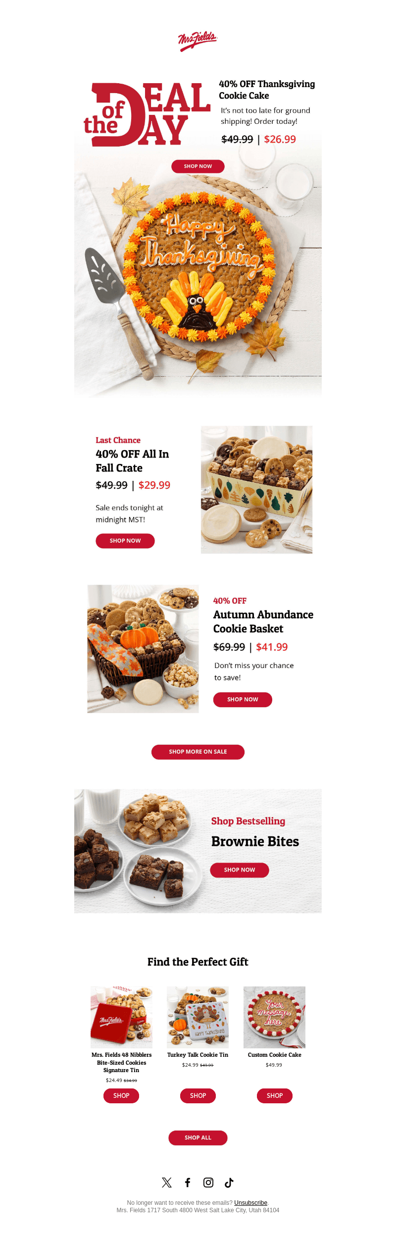 Last Chance for 40% OFF Thanksgiving Sweets