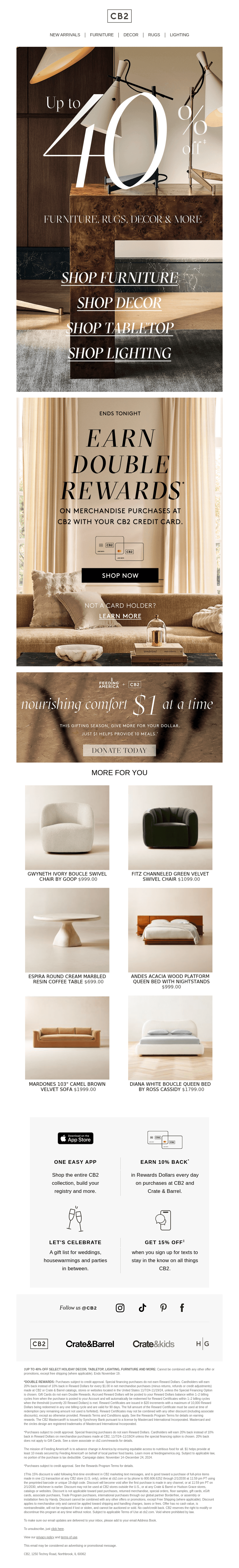 ENDS TONIGHT—2x rewards & up to 40% off