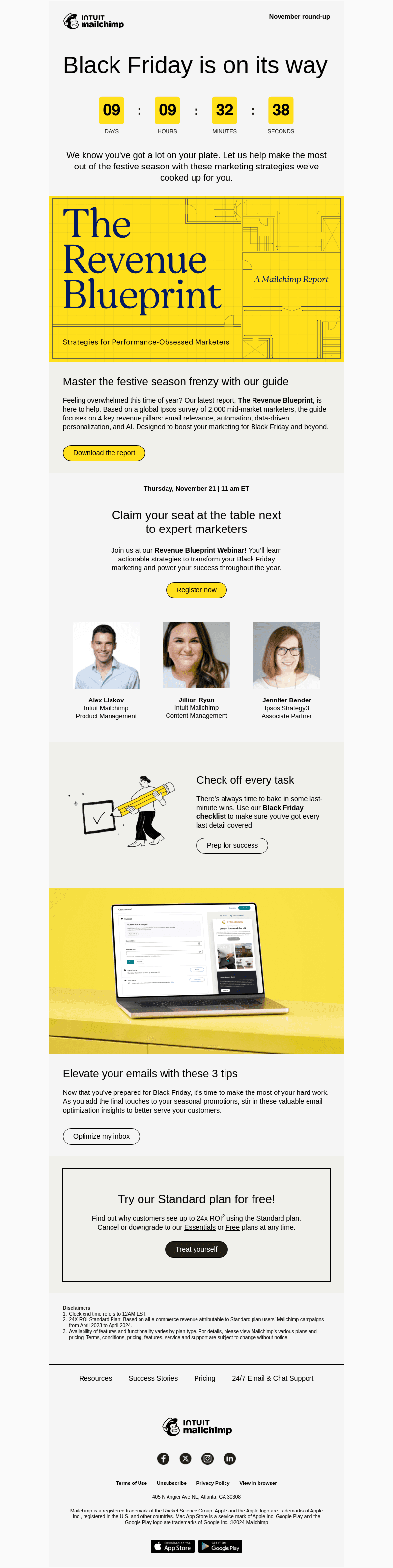 Intuit Mailchimp email from Tue, Nov 19, 2024
