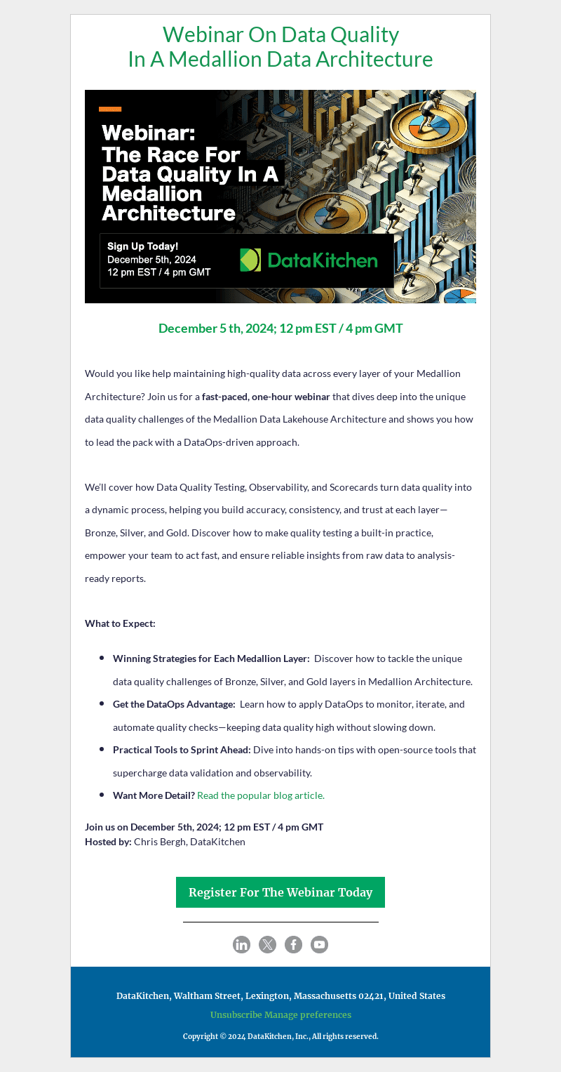 Webinar, , On Data Quality In A Medallion Architecture 🏅