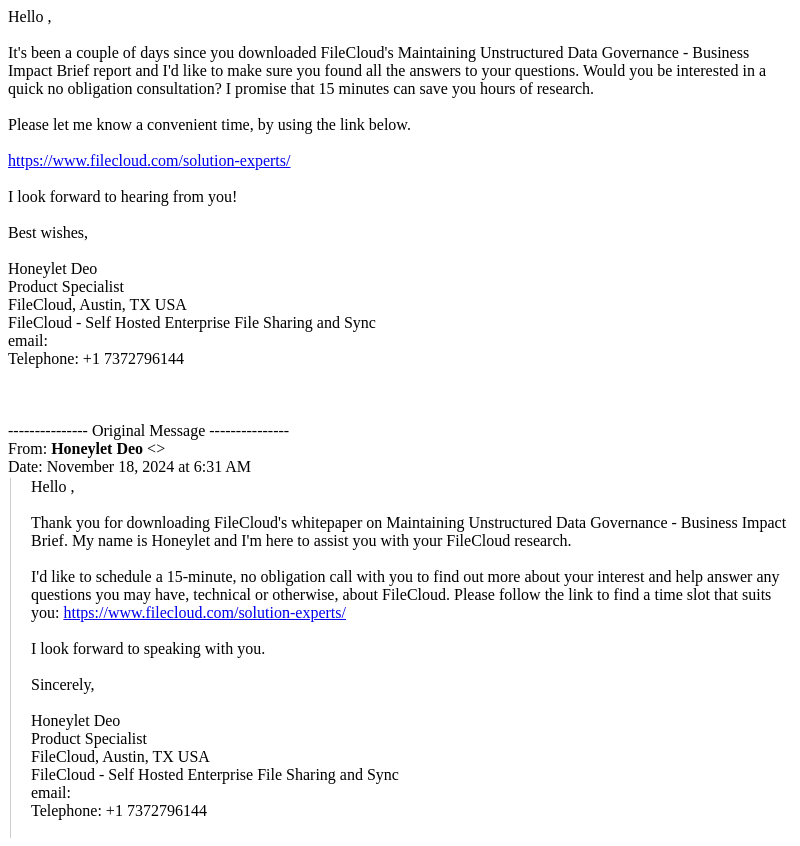 FileCloud email from Wed, Nov 20, 2024