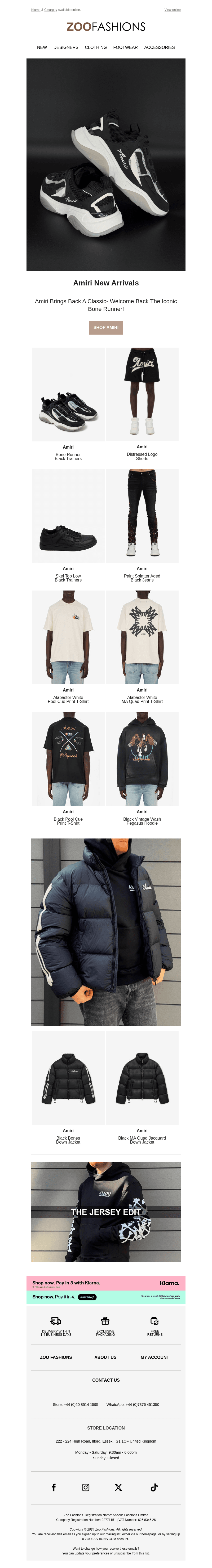 Amiri New Arrivals