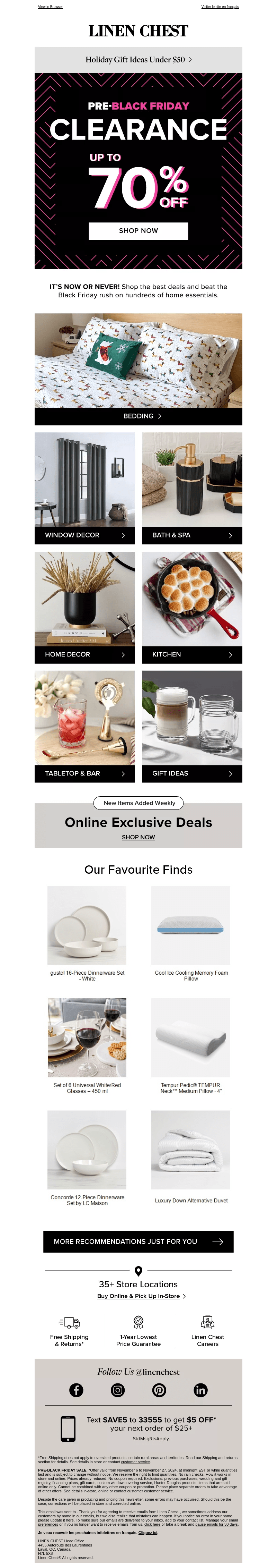 On NOW >> PRE-BLACK FRIDAY CLEARANCE