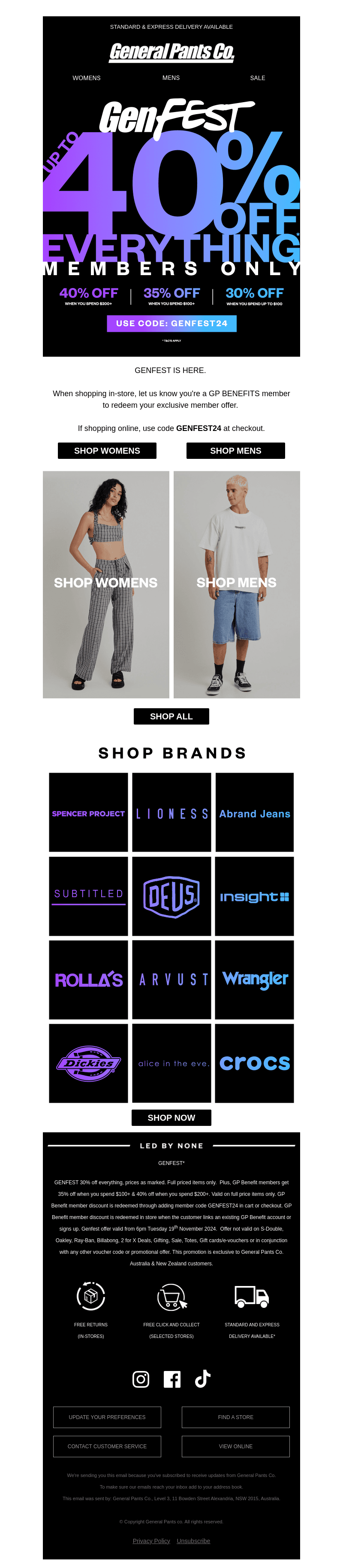 UP TO 40% OFF* Is Here 📣