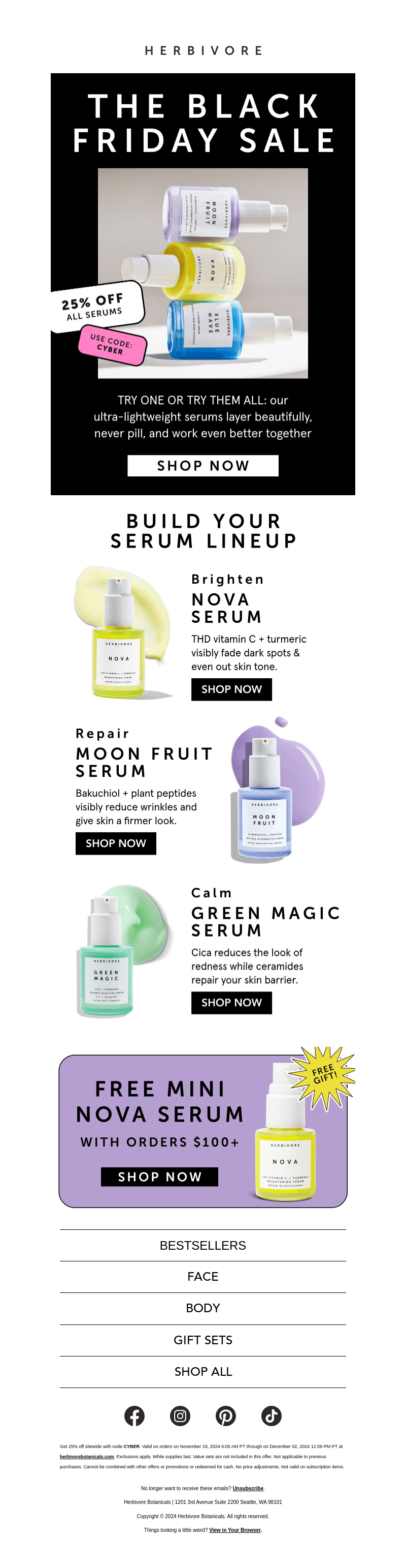 25% off powerhouse serums 💪